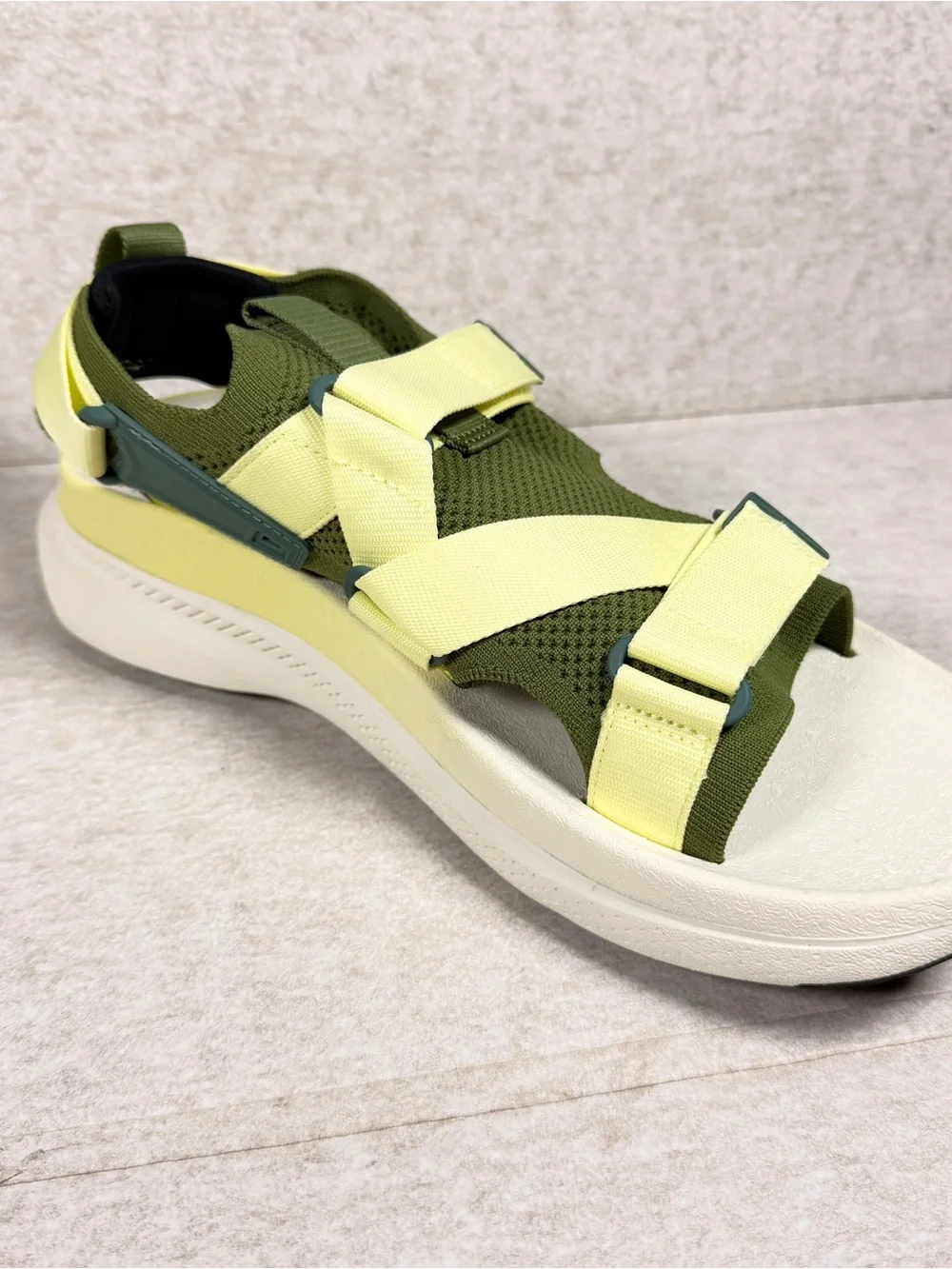 Teva Olive Green and Light Yellow Strap Sport Sandals